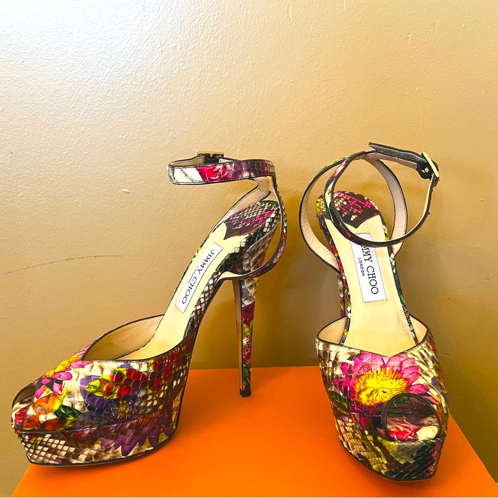 Jimmy Choo Python Platform Pump - image 1